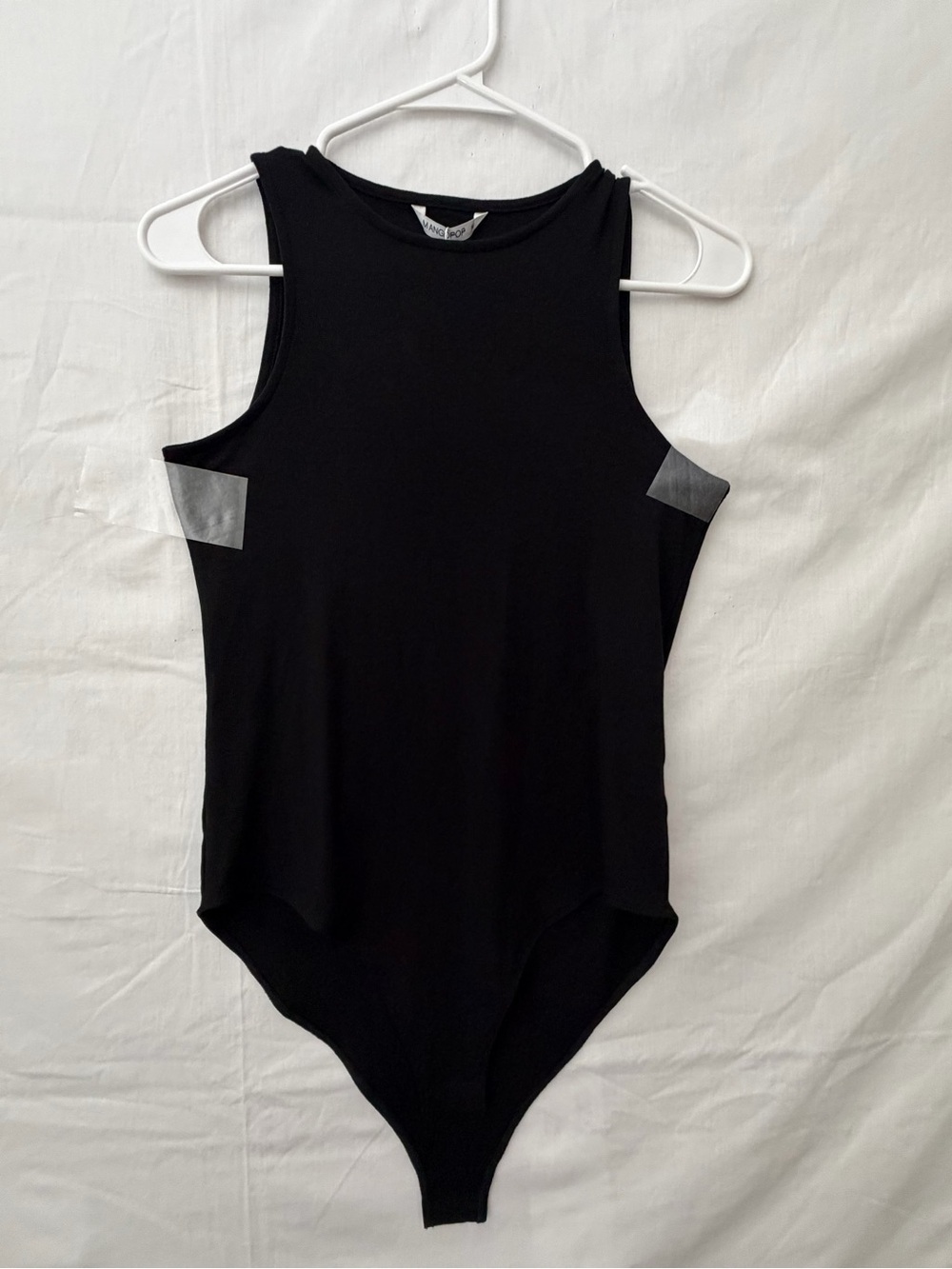 Mangopop Black Cold Shoulder Sleeveless Bodysuit Size M - NWT(A718)
